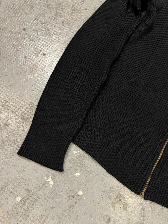 2000s Dolce & Gabbana Black Wool Zip Sweater (S/M) iDSjZtj 7