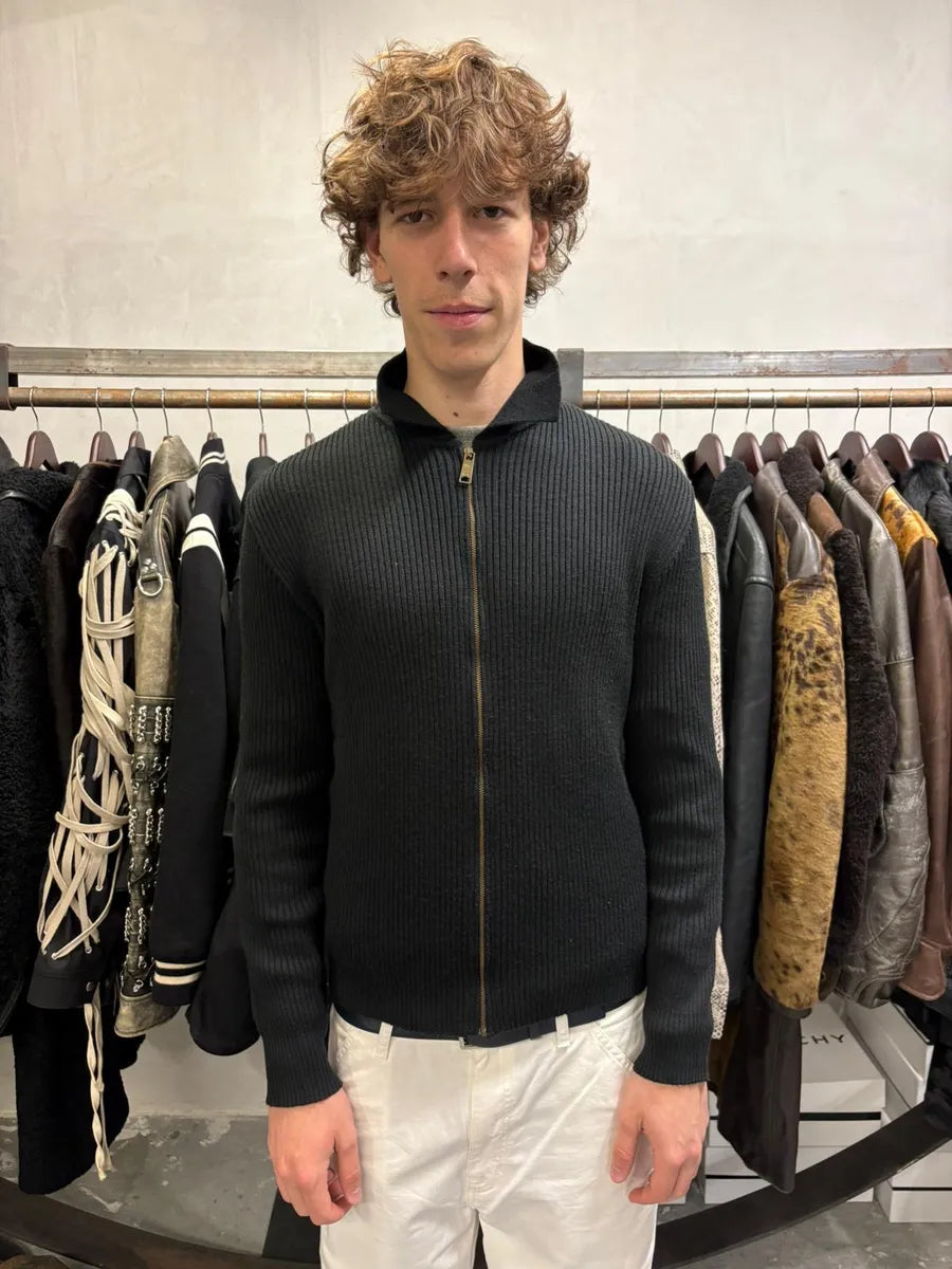 2000s Dolce & Gabbana Black Wool Zip Sweater (S/M) iDSjZtj 1