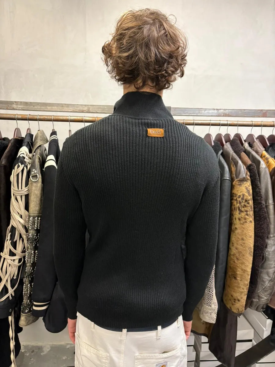 2000s Dolce & Gabbana Black Wool Zip Sweater (S/M) iDSjZtj 2