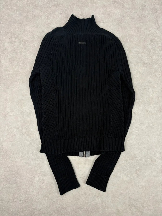 2000s Dolce & Gabbana Black Wool Zip-Up Sweater dEuZvBp 4