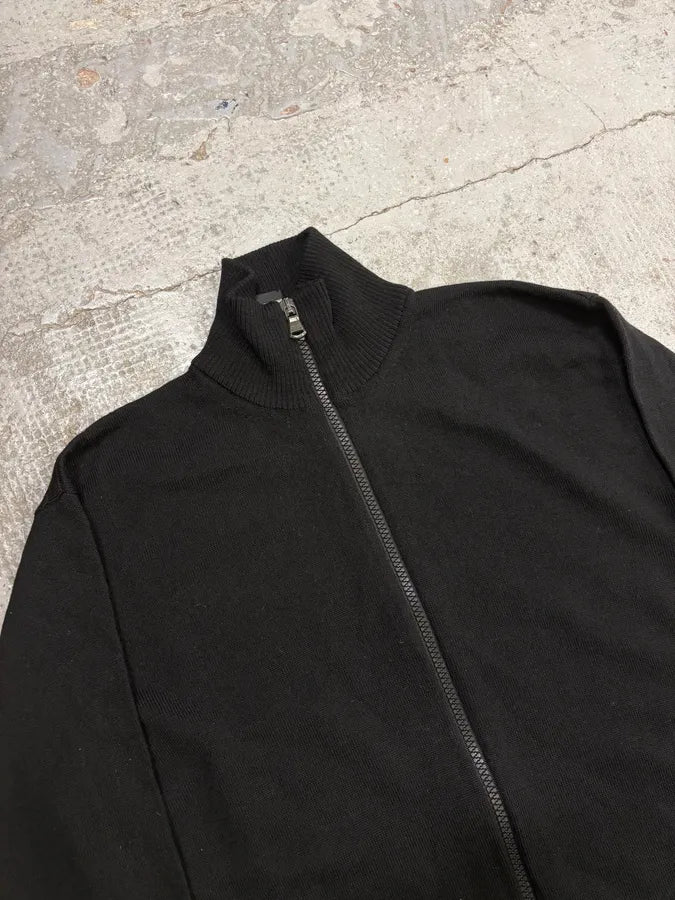 AW2005 Dolce & Gabbana Black Wool Zip-Up Sweater VGhQvOX 4