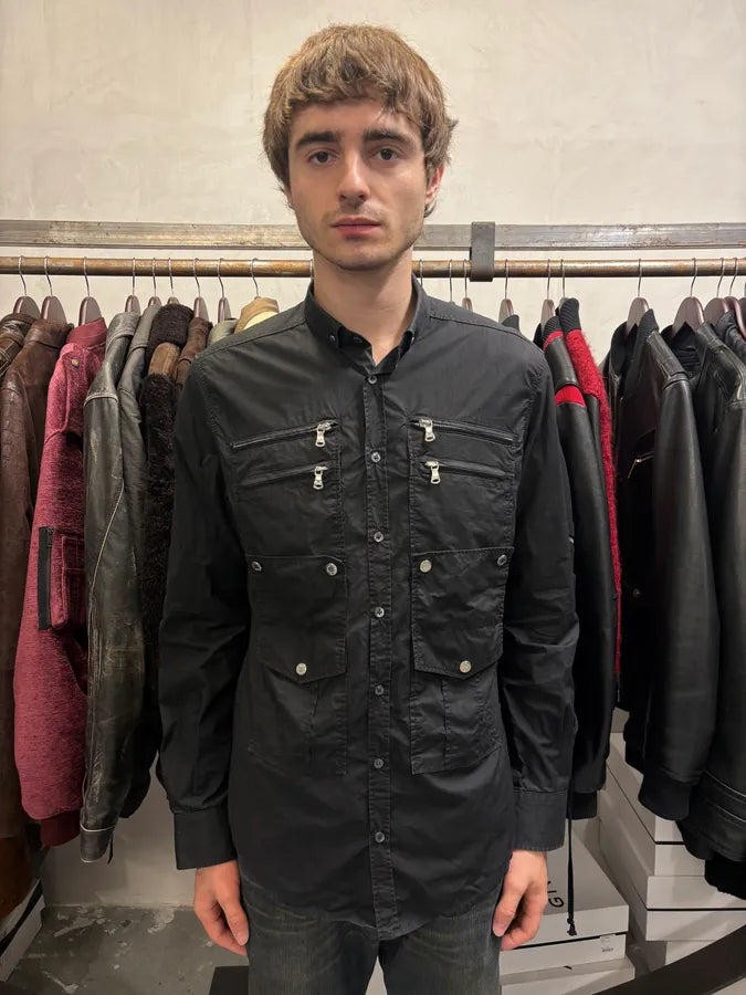 SS2008 Dolce & Gabbana Black Zip Cargo Shirt QKLFbeY 2