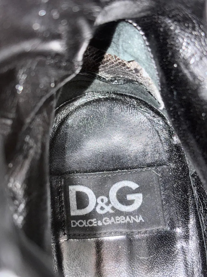 2000s Dolce & Gabbana Black Zip Combat Leather Boots TraeHro 11