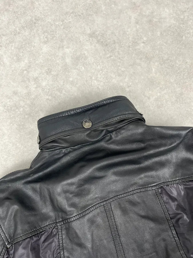 AW2009 Dolce & Gabbana Black Multi-Zip Nylon & Leather Jacket FLSNycL 7