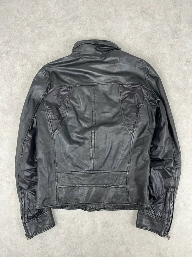 AW2009 Dolce & Gabbana Black Multi-Zip Nylon & Leather Jacket FLSNycL 5