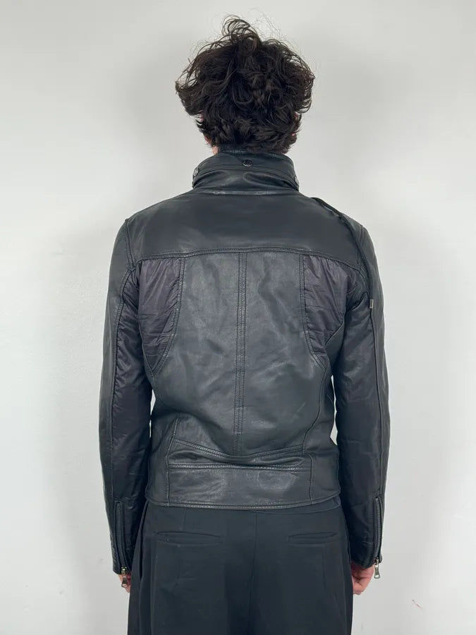AW2009 Dolce & Gabbana Black Multi-Zip Nylon & Leather Jacket FLSNycL 2