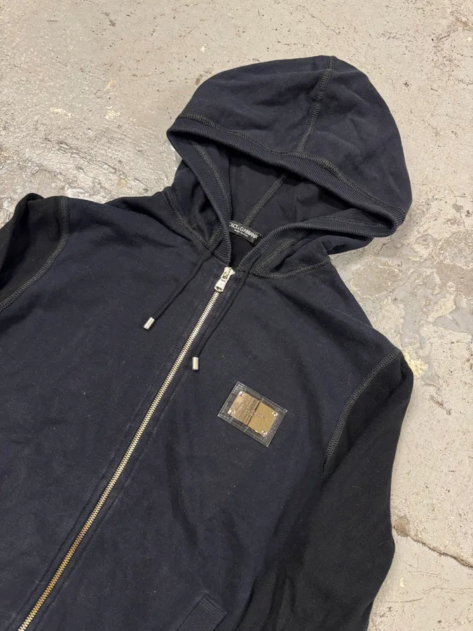 2000s Dolce & Gabbana Black Zip-up Sweatshirt (M) PDTCwbj 1
