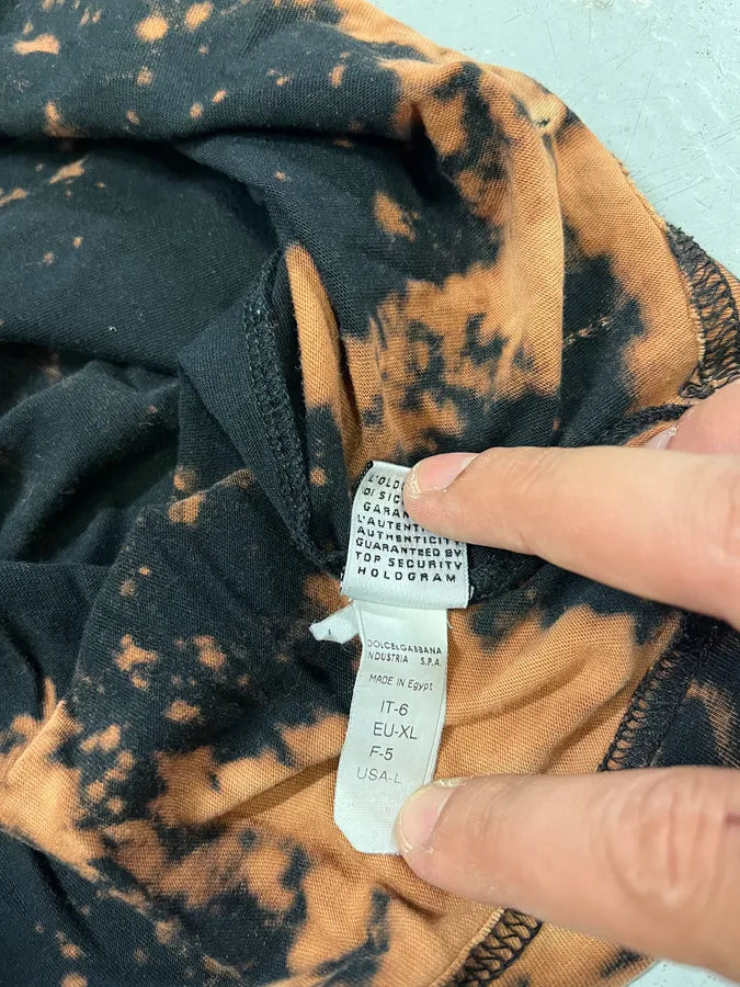 2000s Dolce & Gabbana Bleached Black T-Shirt TNrcoue 8