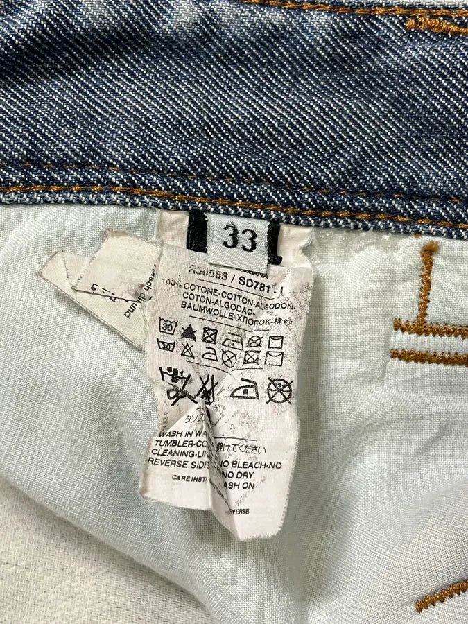 AW2006 Dolce & Gabbana Bleached Effect White & Blue Denim Jeans PcrjJxW 11