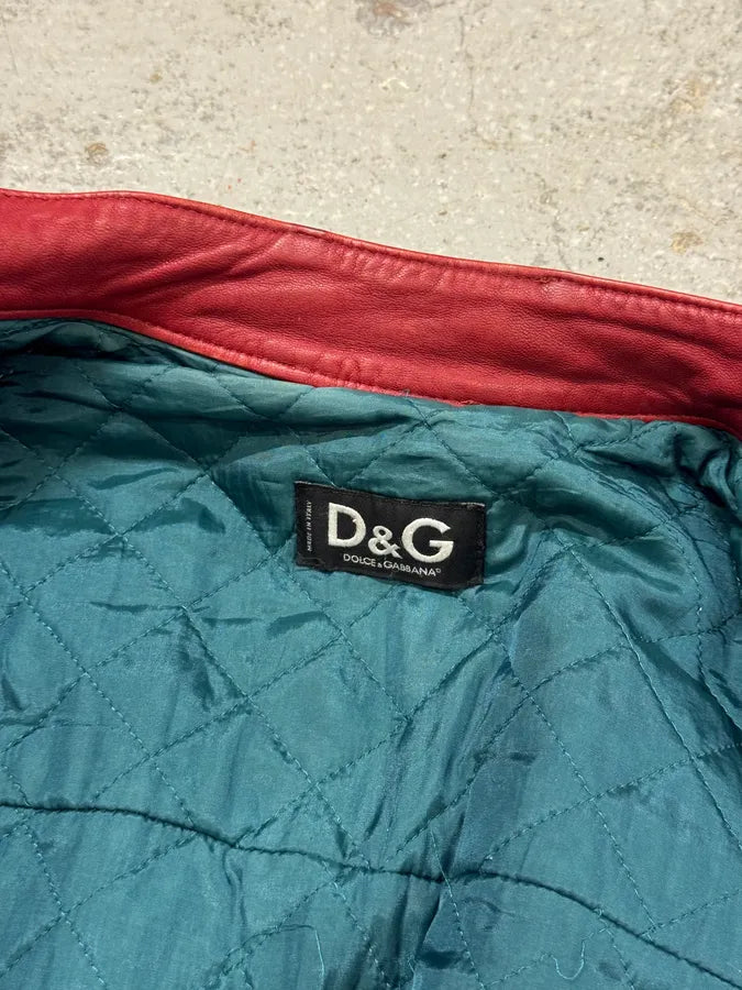 2000s Dolce & Gabbana Blue & Black Racing Biker Leather Jacket tKoGFiJ 7