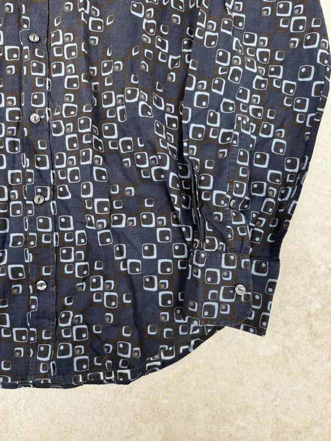 2000s Dolce & Gabbana Blue Aqua Pattern Shirt RElCoDh 7