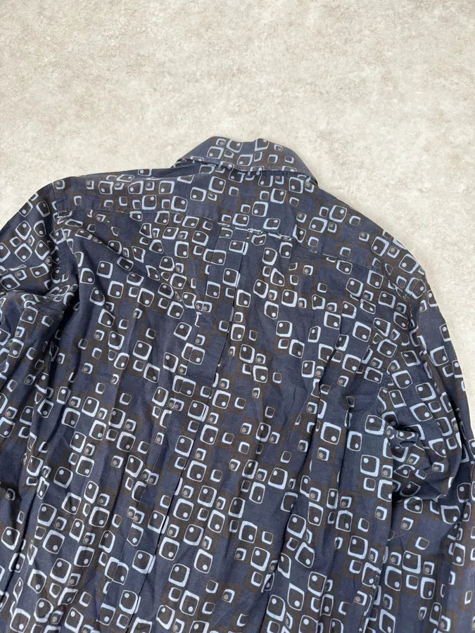 2000s Dolce & Gabbana Blue Aqua Pattern Shirt RElCoDh 5