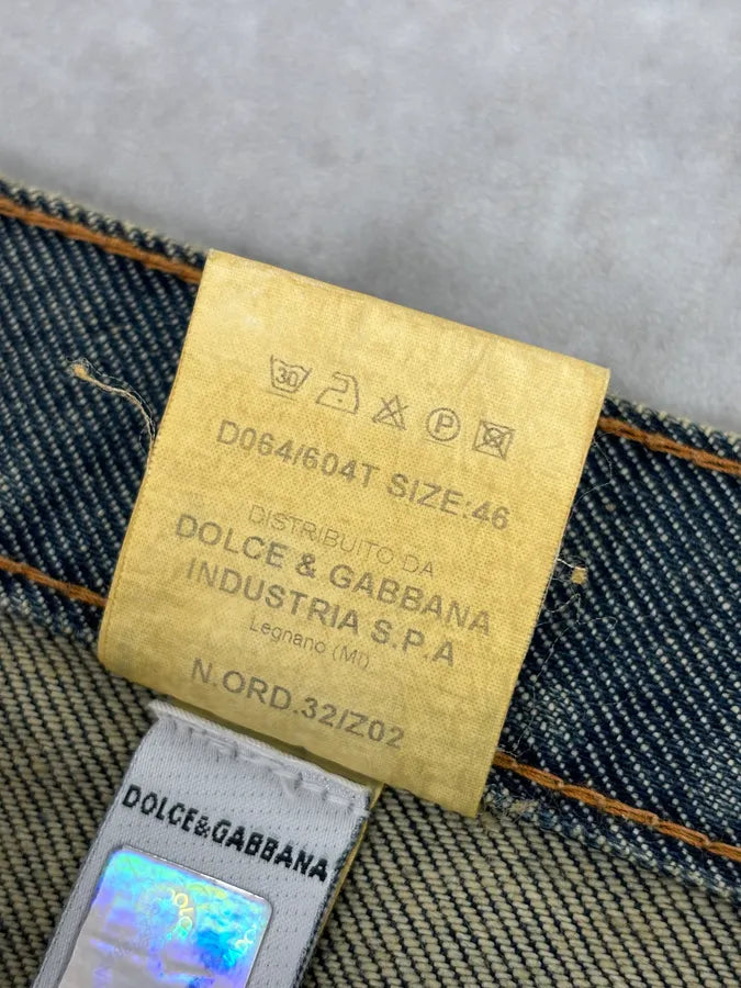 2000s Dolce & Gabbana Faded Blue Denim Distressed Jeans BFeyHhh 12