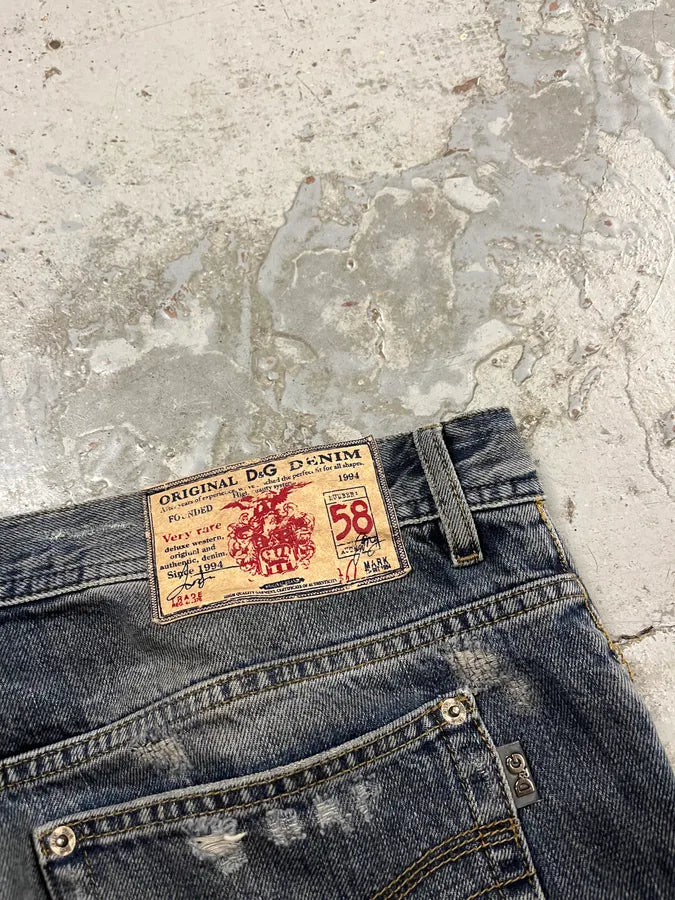 2000s Dolce & Gabbana Blue Denim Distressed Jeans CZCOOZV 10