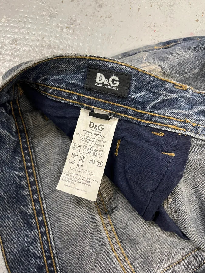 2000s Dolce & Gabbana Blue Denim Distressed Jeans CZCOOZV 13