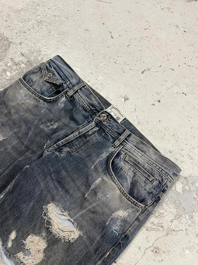 2000s Dolce & Gabbana Blue Denim Distressed Jeans CZCOOZV 5