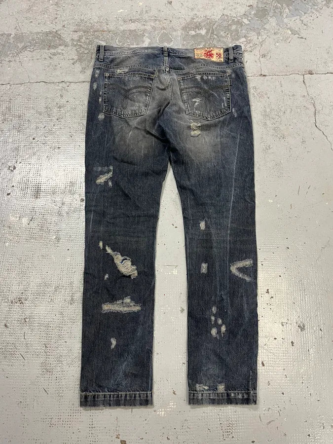 2000s Dolce & Gabbana Blue Denim Distressed Jeans CZCOOZV 8