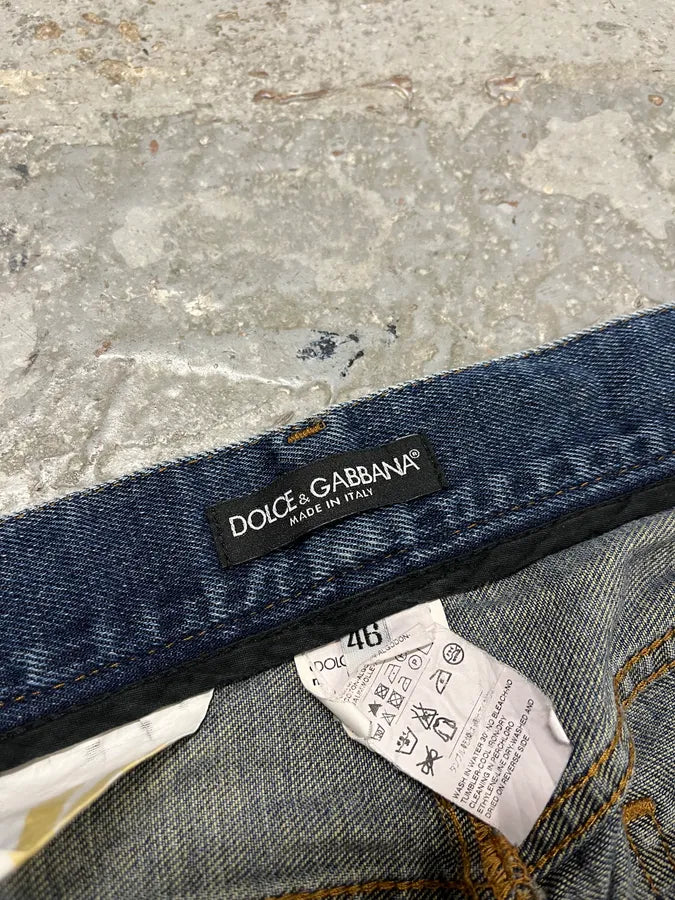 2000s Dolce & Gabbana Blue Denim Faded Jeans oUVZJmT 11