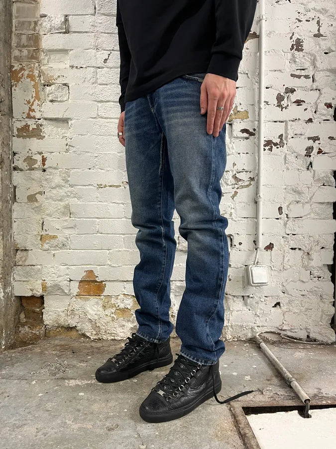 2000s Dolce & Gabbana Blue Denim Faded Jeans oUVZJmT 2