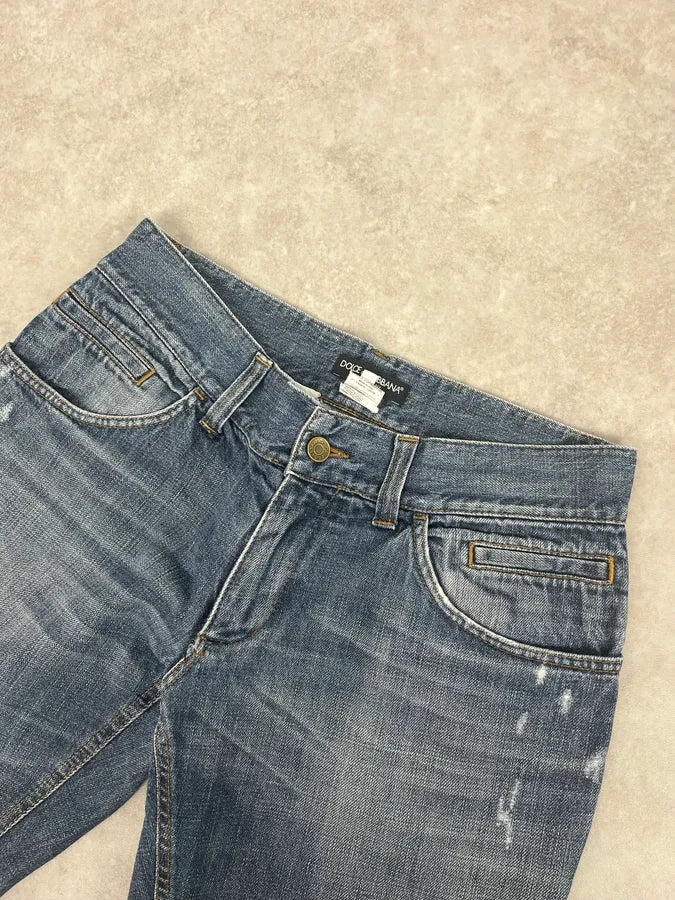 2000s Dolce & Gabbana Blue Slim Denim Jeans uhGfBsL 6