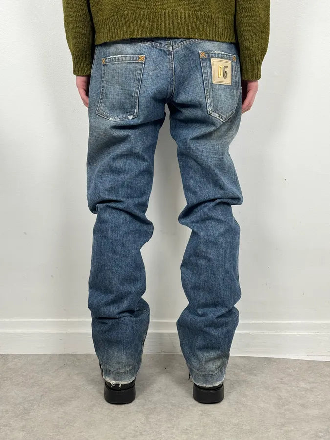 AW2005 Dolce & Gabbana Blue Faded Denim Jeans iPNZIUO 2