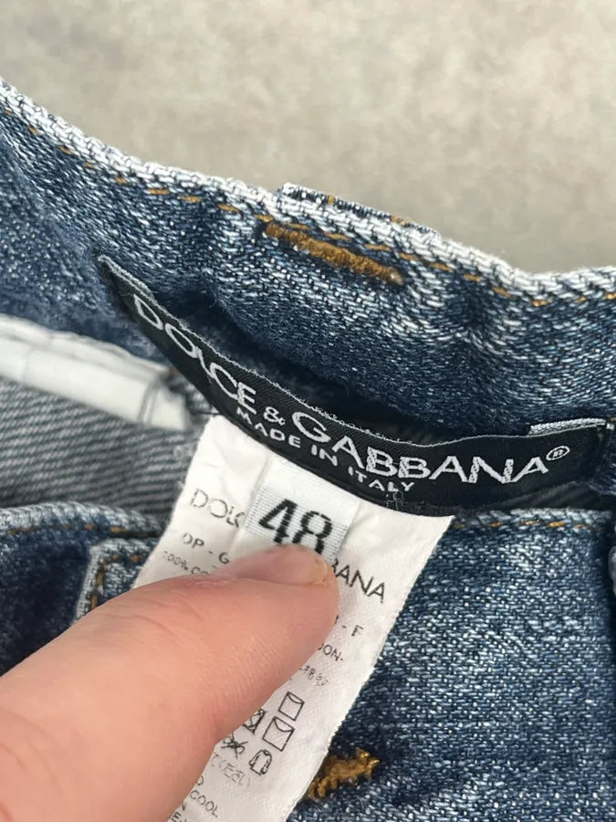 2000s Dolce & Gabbana Blue Slim Denim Jeans uhGfBsL 10