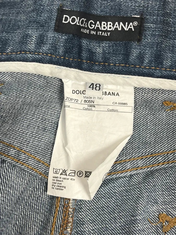 AW2005 Dolce & Gabbana Blue Faded Denim Jeans iPNZIUO 11