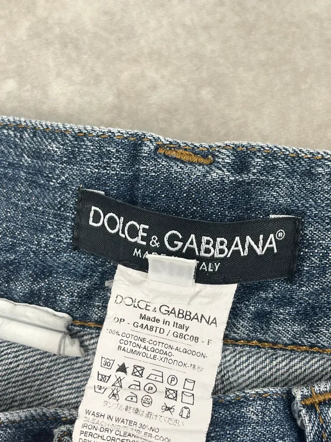2000s Dolce & Gabbana Blue Slim Denim Jeans uhGfBsL 9