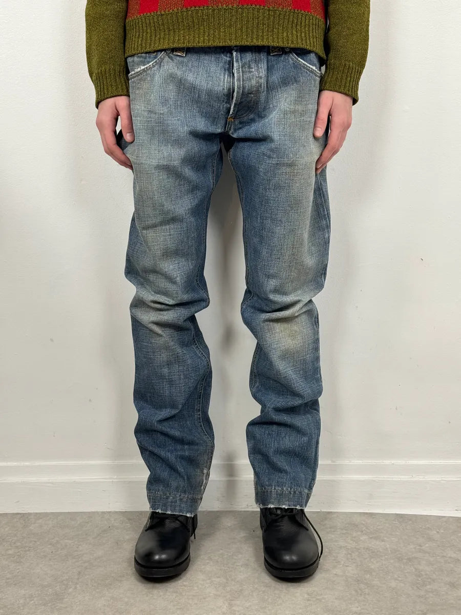 AW2005 Dolce & Gabbana Blue Faded Denim Jeans iPNZIUO 0
