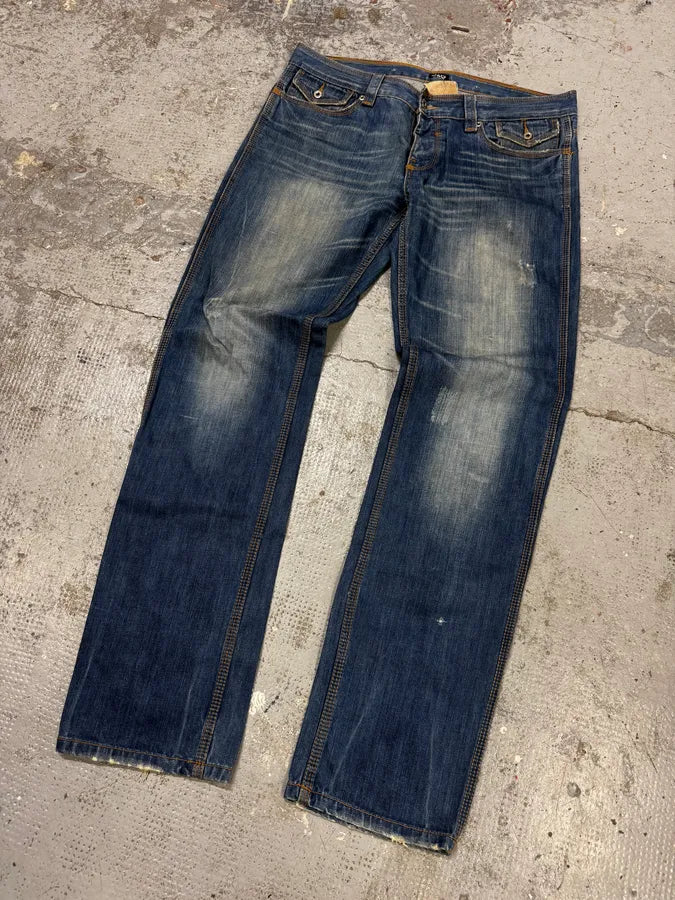 2000s Dolce & Gabbana Blue Denim Jeans vuDSfAj 1