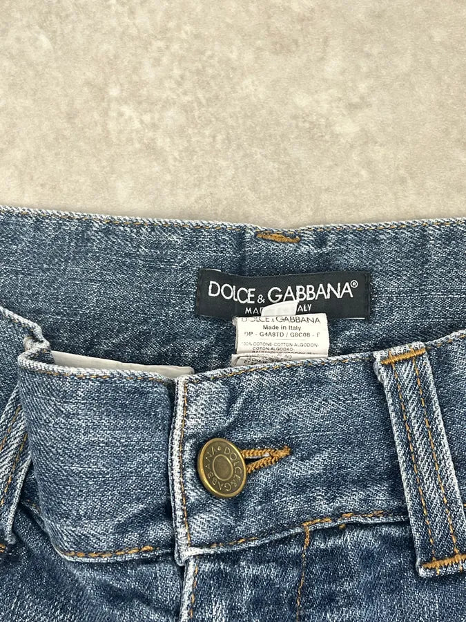 2000s Dolce & Gabbana Blue Slim Denim Jeans uhGfBsL 11