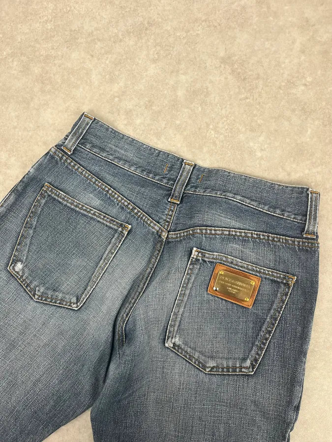 2000s Dolce & Gabbana Blue Slim Denim Jeans uhGfBsL 7