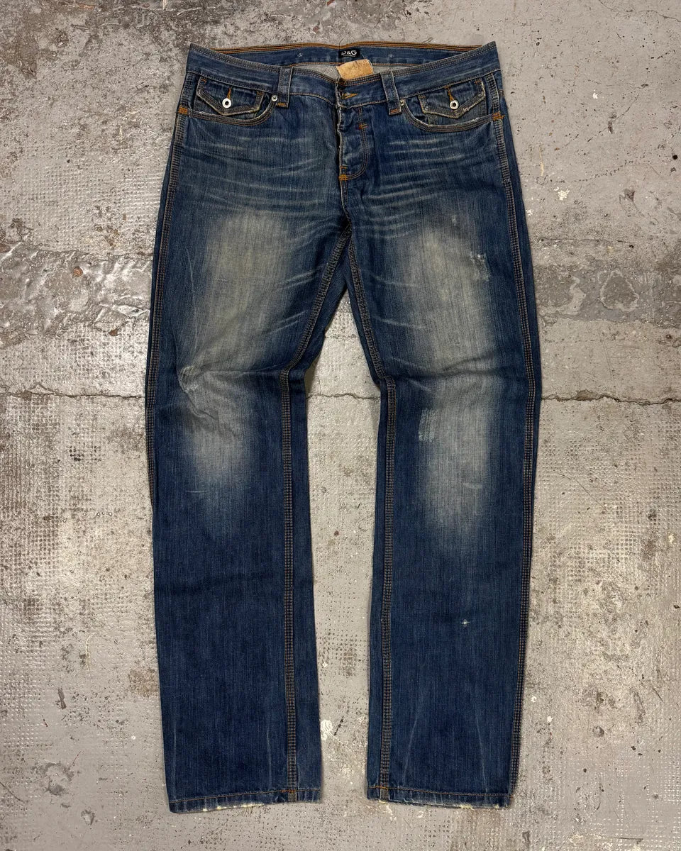 2000s Dolce & Gabbana Blue Denim Jeans vuDSfAj 0