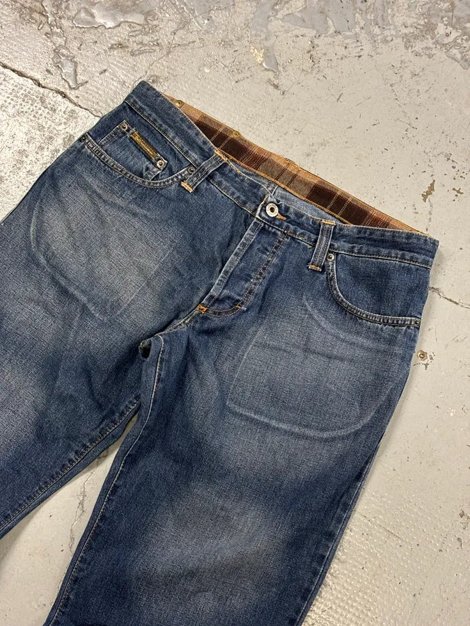 AW2003 Dolce & Gabbana Blue Denim Logo Patch Jeans tXyoCNH 4
