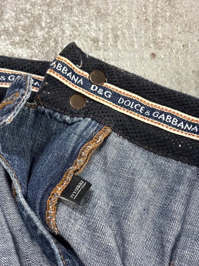 SS2003 Dolce & Gabbana Blue Aviator Full Zip Cargo Jeans aiVDlpx 12