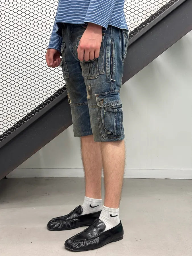 2000s Dolce & Gabbana Blue Denim Multi-Pocket Distressed Jeans YsNFvcA 2