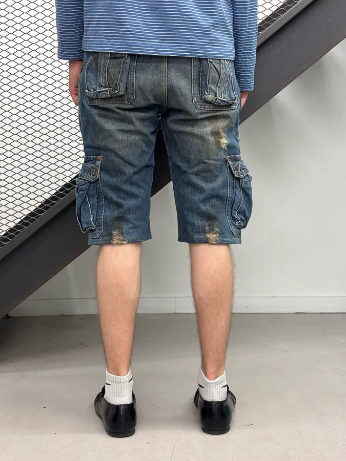 2000s Dolce & Gabbana Blue Denim Multi-Pocket Distressed Jeans YsNFvcA 3
