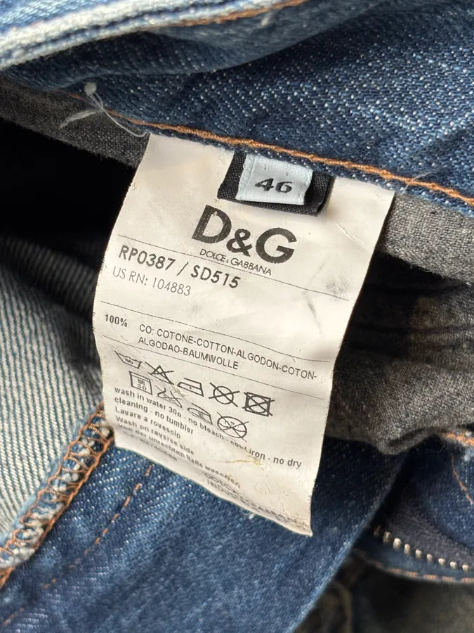 2000s Dolce & Gabbana Blue Denim Multi-Pocket Distressed Jeans YsNFvcA 12