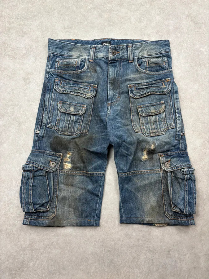 2000s Dolce & Gabbana Blue Denim Multi-Pocket Distressed Jeans YsNFvcA 0