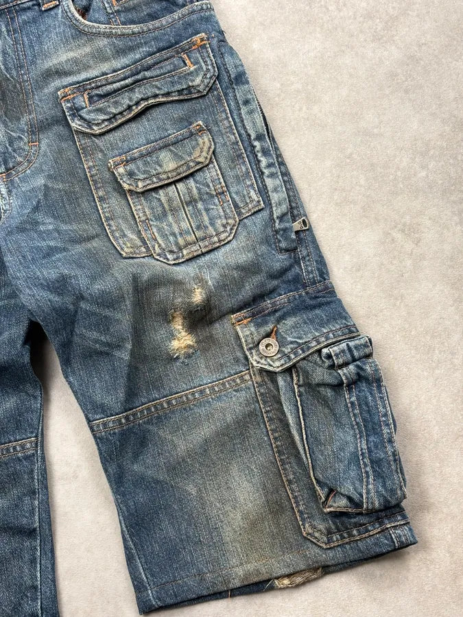 2000s Dolce & Gabbana Blue Denim Multi-Pocket Distressed Jeans YsNFvcA 9