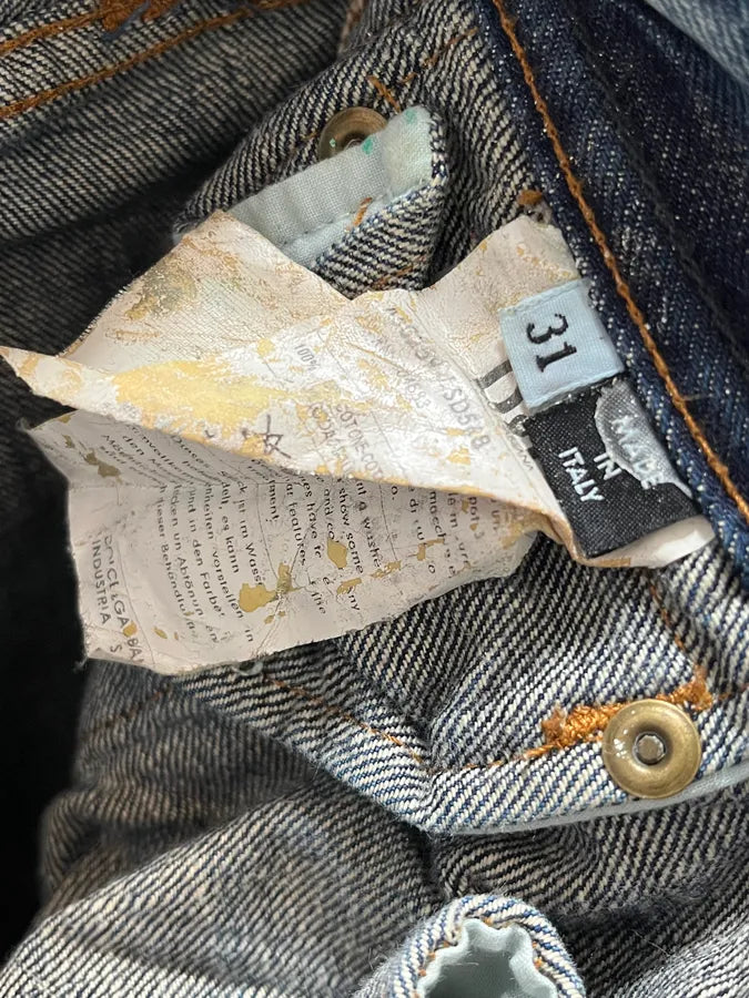 2000s Dolce & Gabbana Blue Denim Washed Slim Jeans rRBlDPv 11