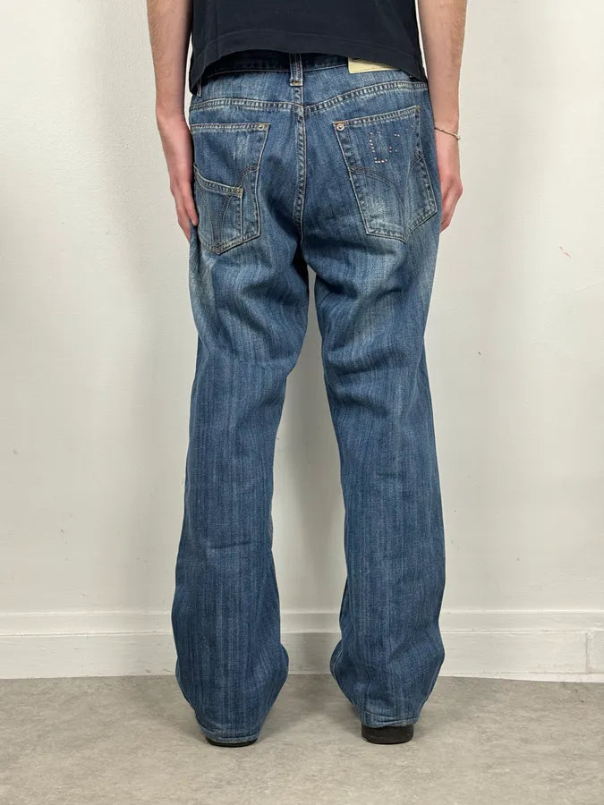 SS2006 Dolce & Gabbana Blue Denim Wide Jeans atRinGF 3