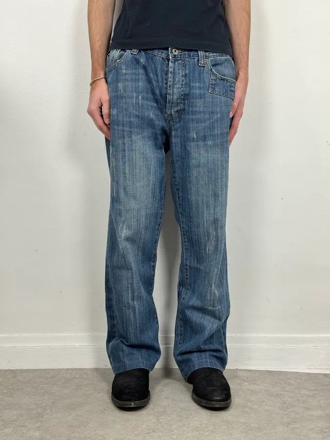 SS2006 Dolce & Gabbana Blue Denim Wide Jeans atRinGF 0