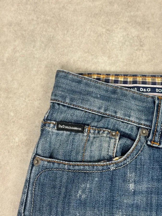 SS2006 Dolce & Gabbana Blue Denim Wide Jeans atRinGF 8