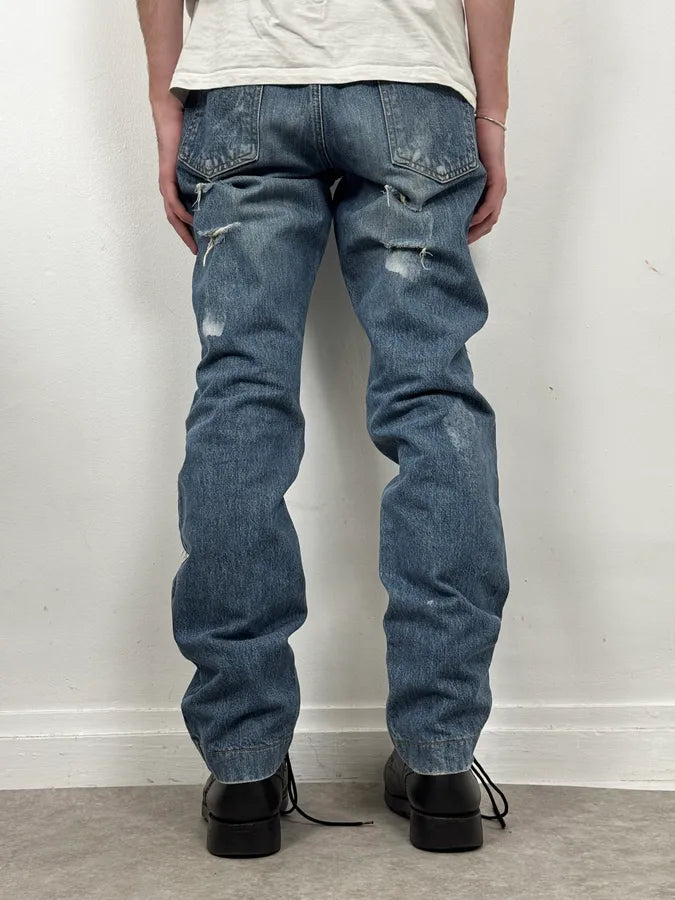 2000s Dolce & Gabbana Blue Distressed Denim Jeans AvFDwfI 2