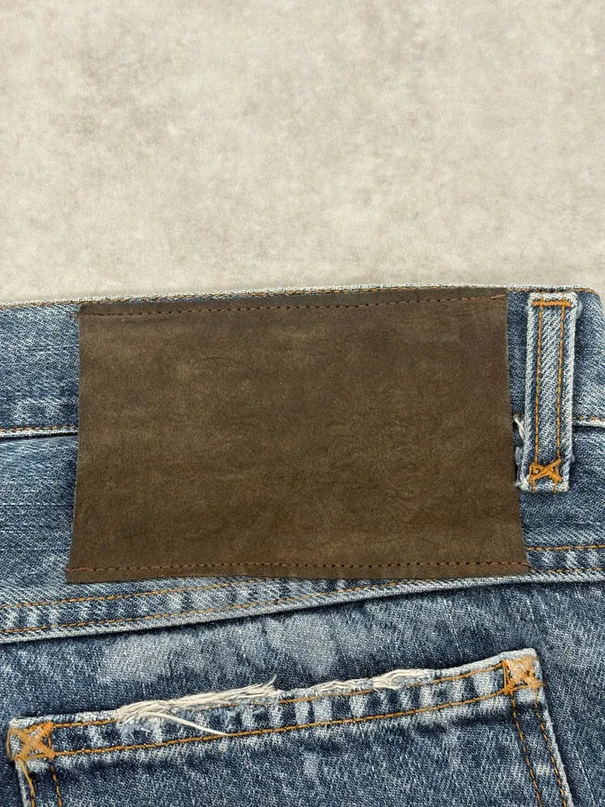 2000s Dolce & Gabbana Blue Distressed Denim Jeans AvFDwfI 9