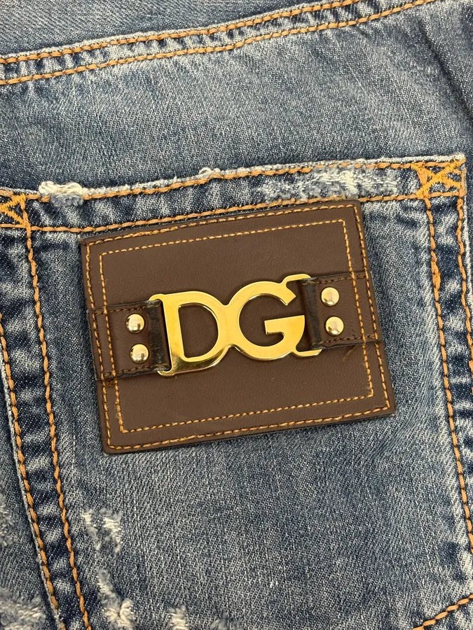 2000s Dolce & Gabbana Blue Distressed Denim Jeans EpBGBqR 9