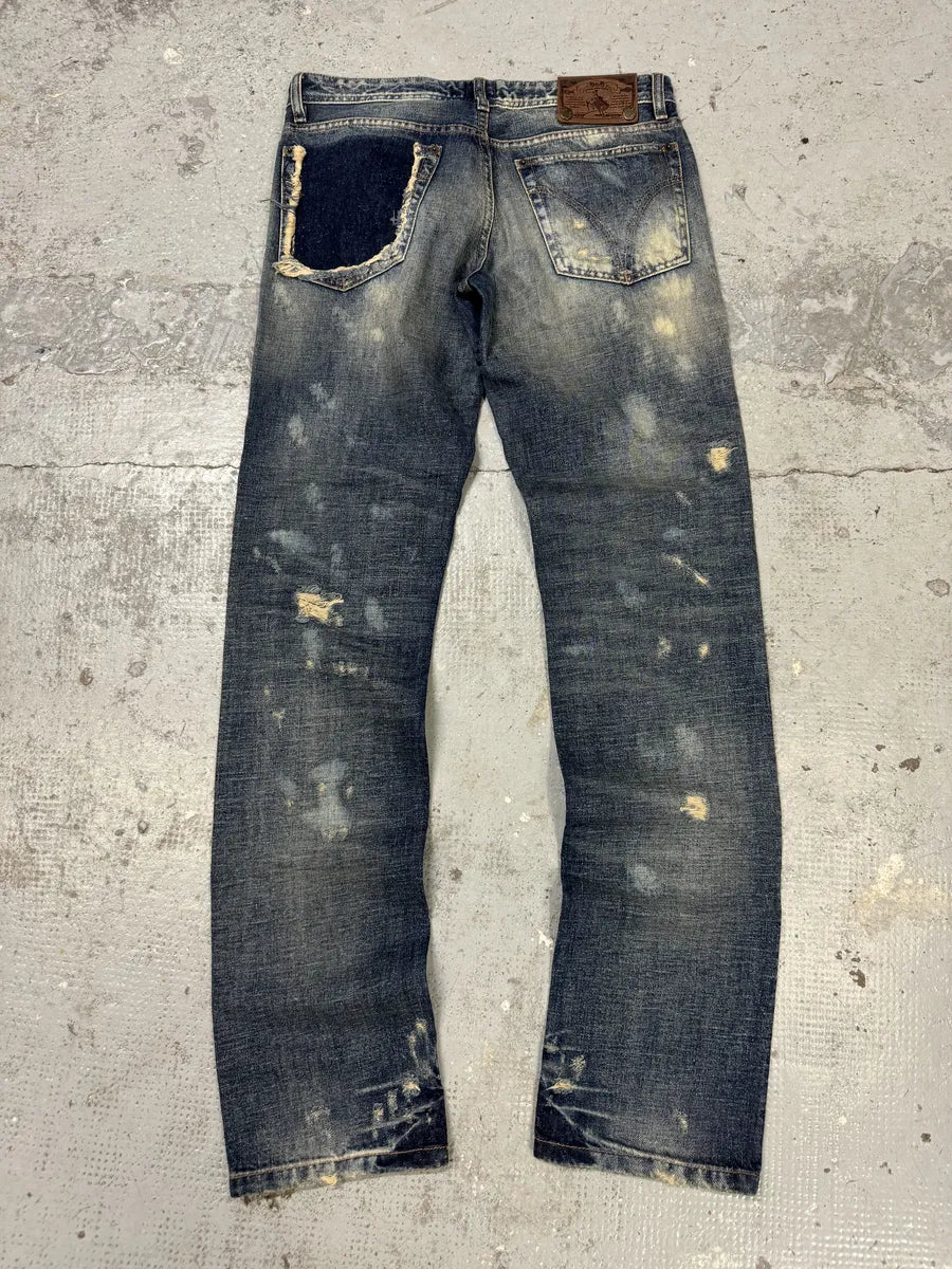 2000s Dolce & Gabbana Blue Distressed Denim Jeans FCULLaW 4