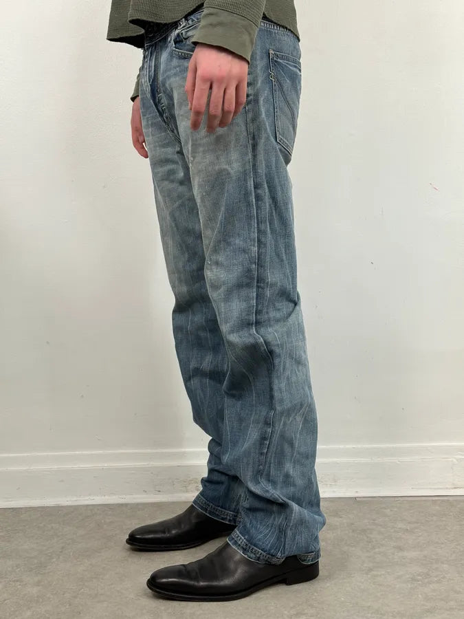 AW2006 Dolce & Gabbana Faded Blue Regular Denim Jeans QOcslRE 1