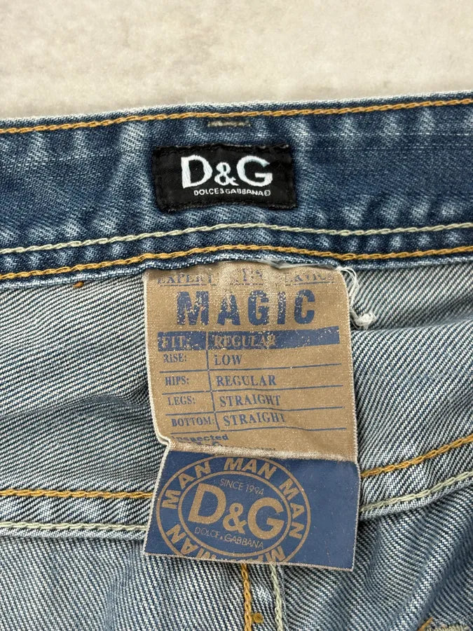 AW2006 Dolce & Gabbana Faded Blue Regular Denim Jeans QOcslRE 14